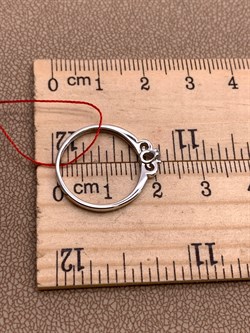 *Кольцо р.16,5 Белый бр цв Белое арт. 12801-200-233, вес 1,47 г - фото 314543