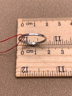 *Кольцо р.17,5 Белый бр цв Белое арт. 14194-200-302 вес 1,13 г - фото 314596