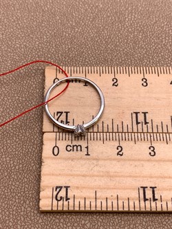 *Кольцо р.17,5 Белый бр цв Белое арт. 14194-200-302 вес 1,13 г - фото 314597