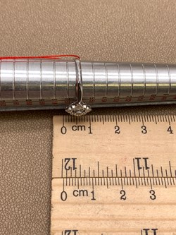 *Кольцо р.18 Белый бр цв Белое арт. 13250-200-143 вес 1,55 г - фото 314619