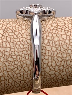 *Кольцо р.18 Белый бр цв Белое арт. 13250-200-143 вес 1,55 г - фото 314623