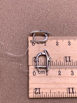 *Серьги Белый бр цв Белое арт. 23575-200-152 вес 4,4 г - фото 314668