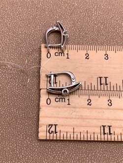 *Серьги Белый бр цв Белое арт. 23575-200-152 вес 4,4 г - фото 314669