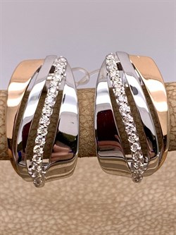 *Серьги Белый бр цв Белое и Красное арт. 23044-100-782 вес 4,93 г - фото 314673 *Серьги Белый бр цв Белое и Красное арт. 23044-100-782 вес 4,93 г - фото 314673