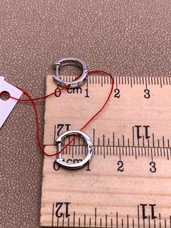 *Серьги Черный бр цв Белое арт. 2671-213-621 вес 1,82 г - фото 314687