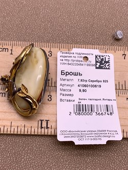 *Брошь Янтарь арт. 41060100619-096 (Вес 9,9г) - фото 314695 *Брошь Янтарь арт. 41060100619-096 (Вес 9,9г) - фото 314695