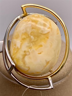 *Брошь Янтарь арт. 43060108519-677 (Вес 8,95г) - фото 314697