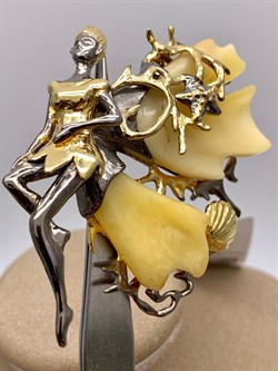 *Брошь Феечка Янтарь арт. 65060100640-425, (Вес 25,65г) - фото 314700 *Брошь Феечка Янтарь арт. 65060100640-425, (Вес 25,65г) - фото 314700