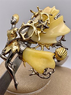 *Брошь Феечка Янтарь арт. 65060100640-425, (Вес 25,65г) - фото 314701 *Брошь Феечка Янтарь арт. 65060100640-425, (Вес 25,65г) - фото 314701