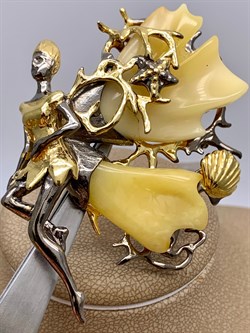 *Брошь Феечка Янтарь арт. 65060100640-425, (Вес 25,65г) - фото 314704 *Брошь Феечка Янтарь арт. 65060100640-425, (Вес 25,65г) - фото 314704