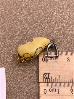 *Серьги Янтарь арт. 73020102519-557, (Вес 8,96г) - фото 314834