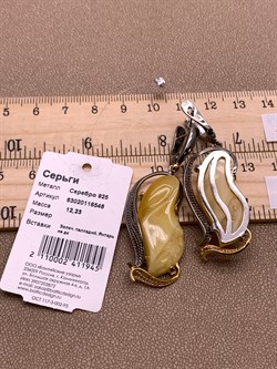 *Серьги Янтарь арт. 63020116546-945, (Вес 12,23г) - фото 314871 *Серьги Янтарь арт. 63020116546-945, (Вес 12,23г) - фото 314871