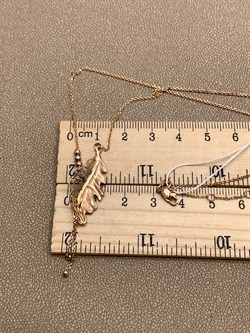 *Колье р.54-50 Лист дуба цв Красное арт. 07-0197-00-000-1110-48-126 вес 3,55 г - фото 314944 *Колье р.54-50 Лист дуба цв Красное арт. 07-0197-00-000-1110-48-126 вес 3,55 г - фото 314944