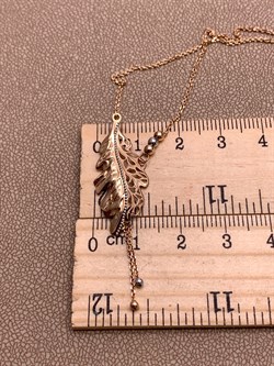 *Колье р.54-50 Лист дуба цв Красное арт. 07-0197-00-000-1110-48-126 вес 3,55 г - фото 314945 *Колье р.54-50 Лист дуба цв Красное арт. 07-0197-00-000-1110-48-126 вес 3,55 г - фото 314945