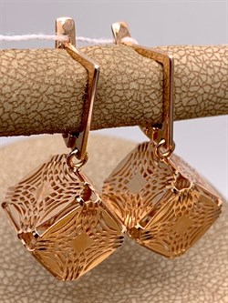 *Серьги Кубики цв Красное арт. 02-3800-00-000-1110-48-271 вес 3,92 г - фото 314952