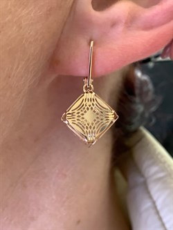 *Серьги Кубики цв Красное арт. 02-3800-00-000-1110-48-271 вес 3,92 г - фото 314955