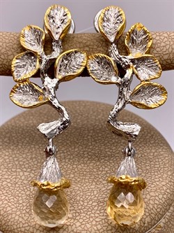 *Серьги Цитрин Арт 2444-Цитрин Вес 12,36 г - фото 314991 *Серьги Цитрин Арт 2444-Цитрин Вес 12,36 г - фото 314991