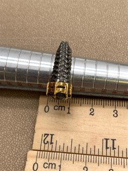 *Кольцо р.18 Скелетон Раухтопаз Дымчатый Кварц Арт 1274 Вес 6,62 г - фото 315026