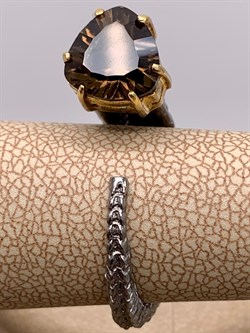 *Кольцо р.18 Скелетон Раухтопаз Дымчатый Кварц Арт 1274 Вес 6,62 г - фото 315031