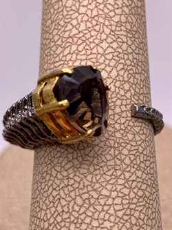 *Кольцо р.18 Скелетон Раухтопаз Дымчатый Кварц Арт 1274 Вес 6,62 г - фото 315034
