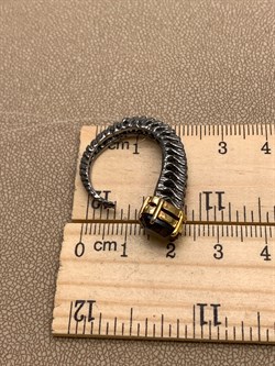 *Кольцо р.18 Скелетон Раухтопаз Дымчатый Кварц Арт 1274 Вес 6,62 г - фото 315036