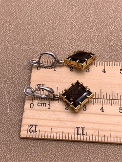 *Серьги Раухтопаз Дымчатый Кварц Арт 2326 Вес 8,73 г - фото 315046