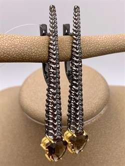 *Серьги Скелетон Раухтопаз Дымчатый Кварц Арт 2136 Вес 14,83 г - фото 315062 *Серьги Скелетон Раухтопаз Дымчатый Кварц Арт 2136 Вес 14,83 г - фото 315062