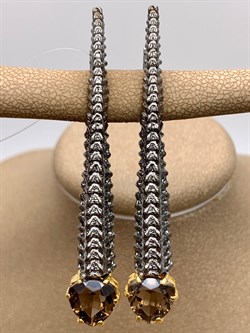 *Серьги Скелетон Раухтопаз Дымчатый Кварц Арт 2136 Вес 14,83 г - фото 315065 *Серьги Скелетон Раухтопаз Дымчатый Кварц Арт 2136 Вес 14,83 г - фото 315065