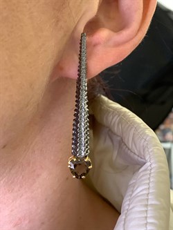 *Серьги Скелетон Раухтопаз Дымчатый Кварц Арт 2136 Вес 14,83 г - фото 315068 *Серьги Скелетон Раухтопаз Дымчатый Кварц Арт 2136 Вес 14,83 г - фото 315068