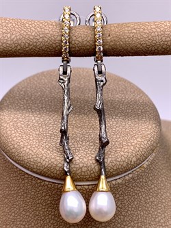 *Серьги Белый Жемчуг Арт 2229 Вес 5,58 г - фото 315079 *Серьги Белый Жемчуг Арт 2229 Вес 5,58 г - фото 315079