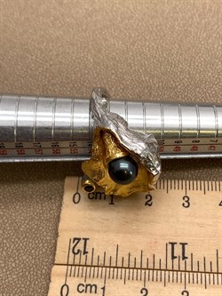 *Кольцо р.17 Черный Жемчуг Арт 1298 Вес 12,25 г - фото 315085 *Кольцо р.17 Черный Жемчуг Арт 1298 Вес 12,25 г - фото 315085