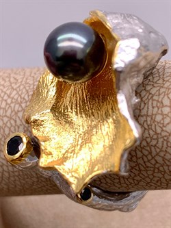 *Кольцо р.17 Черный Жемчуг Арт 1298 Вес 12,25 г - фото 315087 *Кольцо р.17 Черный Жемчуг Арт 1298 Вес 12,25 г - фото 315087