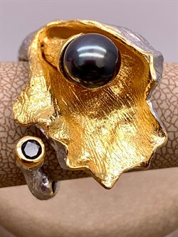 *Кольцо р.17 Черный Жемчуг Арт 1298 Вес 12,25 г - фото 315090 *Кольцо р.17 Черный Жемчуг Арт 1298 Вес 12,25 г - фото 315090