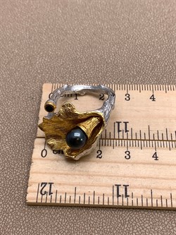 *Кольцо р.17 Черный Жемчуг Арт 1298 Вес 12,25 г - фото 315095 *Кольцо р.17 Черный Жемчуг Арт 1298 Вес 12,25 г - фото 315095