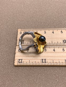 *Кольцо р.17 Черный Жемчуг Арт 1298 Вес 12,25 г - фото 315096 *Кольцо р.17 Черный Жемчуг Арт 1298 Вес 12,25 г - фото 315096