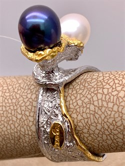 *Кольцо р.16-17 Поцелуйчик Жемчуг Арт 1207-8,51 Вес 8,51 г - фото 315122 *Кольцо р.16-17 Поцелуйчик Жемчуг Арт 1207-8,51 Вес 8,51 г - фото 315122