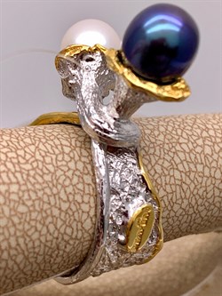 *Кольцо р.16-17 Поцелуйчик Жемчуг Арт 1207-8,51 Вес 8,51 г - фото 315123 *Кольцо р.16-17 Поцелуйчик Жемчуг Арт 1207-8,51 Вес 8,51 г - фото 315123