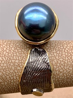 *Кольцо р.17 Улитка Черный Жемчуг Арт 1087 Вес 14,96 г - фото 315141 *Кольцо р.17 Улитка Черный Жемчуг Арт 1087 Вес 14,96 г - фото 315141