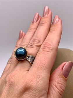 *Кольцо р.17 Улитка Черный Жемчуг Арт 1087 Вес 14,96 г - фото 315146 *Кольцо р.17 Улитка Черный Жемчуг Арт 1087 Вес 14,96 г - фото 315146