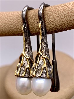 *Серьги Петли Белый Жемчуг Арт 2095-10,25 Вес 10,25 г - фото 315164 *Серьги Петли Белый Жемчуг Арт 2095-10,25 Вес 10,25 г - фото 315164