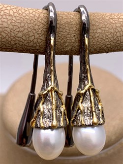 *Серьги Петли Белый Жемчуг Арт 2095-10,25 Вес 10,25 г - фото 315166 *Серьги Петли Белый Жемчуг Арт 2095-10,25 Вес 10,25 г - фото 315166