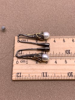 *Серьги Петли Белый Жемчуг Арт 2095-10,25 Вес 10,25 г - фото 315170 *Серьги Петли Белый Жемчуг Арт 2095-10,25 Вес 10,25 г - фото 315170