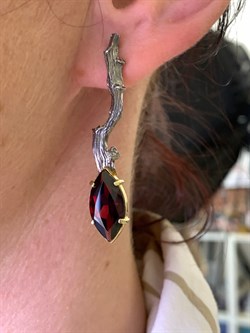 *Серьги Гранат Пироп Арт 2152 Вес 9.54 г - фото 315197 *Серьги Гранат Пироп Арт 2152 Вес 9.54 г - фото 315197