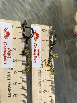 *Серьги Хризолит Арт 2437 Вес 6,06 г - фото 315236