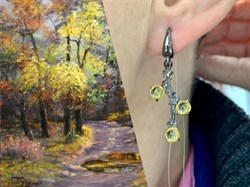 *Серьги Хризолит Арт 2437 Вес 6,06 г - фото 315240