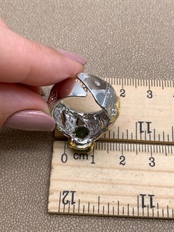 *Кольцо р.17,5 Хризолит Арт 1085-хризолит Вес 9,11 г - фото 315254 *Кольцо р.17,5 Хризолит Арт 1085-хризолит Вес 9,11 г - фото 315254