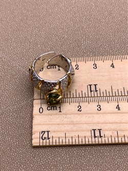 *Кольцо р.17,5 Хризолит Арт 1085-хризолит Вес 9,11 г - фото 315255 *Кольцо р.17,5 Хризолит Арт 1085-хризолит Вес 9,11 г - фото 315255