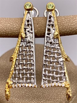 *Серьги Хризолит Арт 2215 Вес 6,99 г - фото 315269 *Серьги Хризолит Арт 2215 Вес 6,99 г - фото 315269