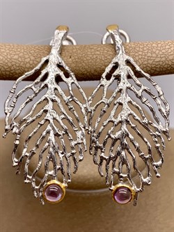 *Серьги Аметист Арт 2161-аметист Вес 8 г - фото 315300