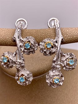 *Серьги Голубой Топаз Арт 2325 Вес 13,45 г - фото 315305 *Серьги Голубой Топаз Арт 2325 Вес 13,45 г - фото 315305